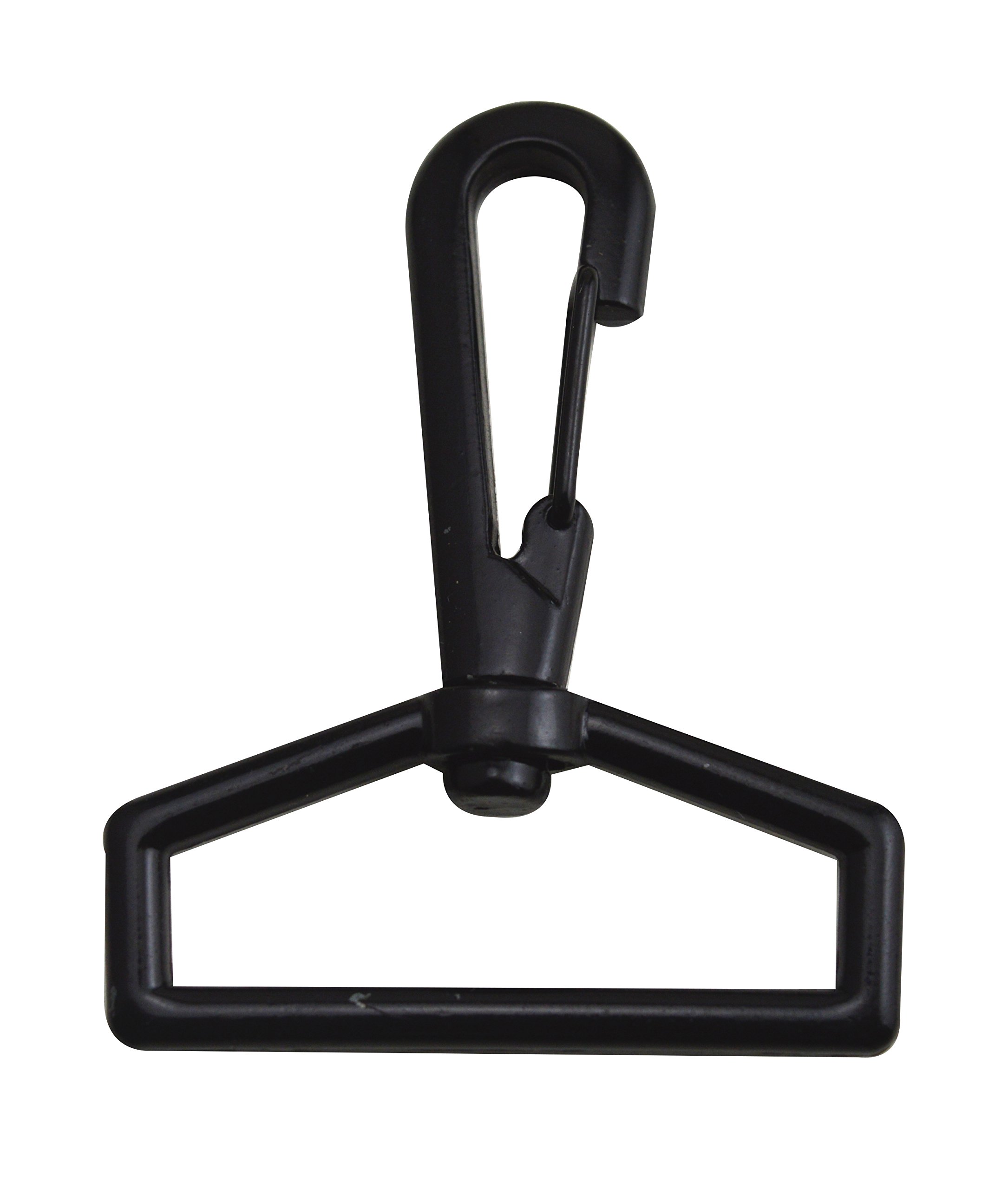 Wuuycoky 1.5" Inner Diameter D Ring Black Lobster Clasps Swivel Snap Hooks Pack of 6