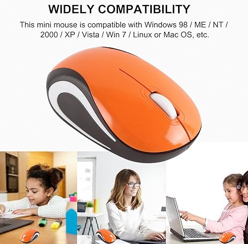 Miniatura 3 de Ratón inalámbrico lindo mini mouse de computadora de bolsillo portátil compacto portátil de viaje USB Ratones ópticos 3 botones 1000 DPI ratón