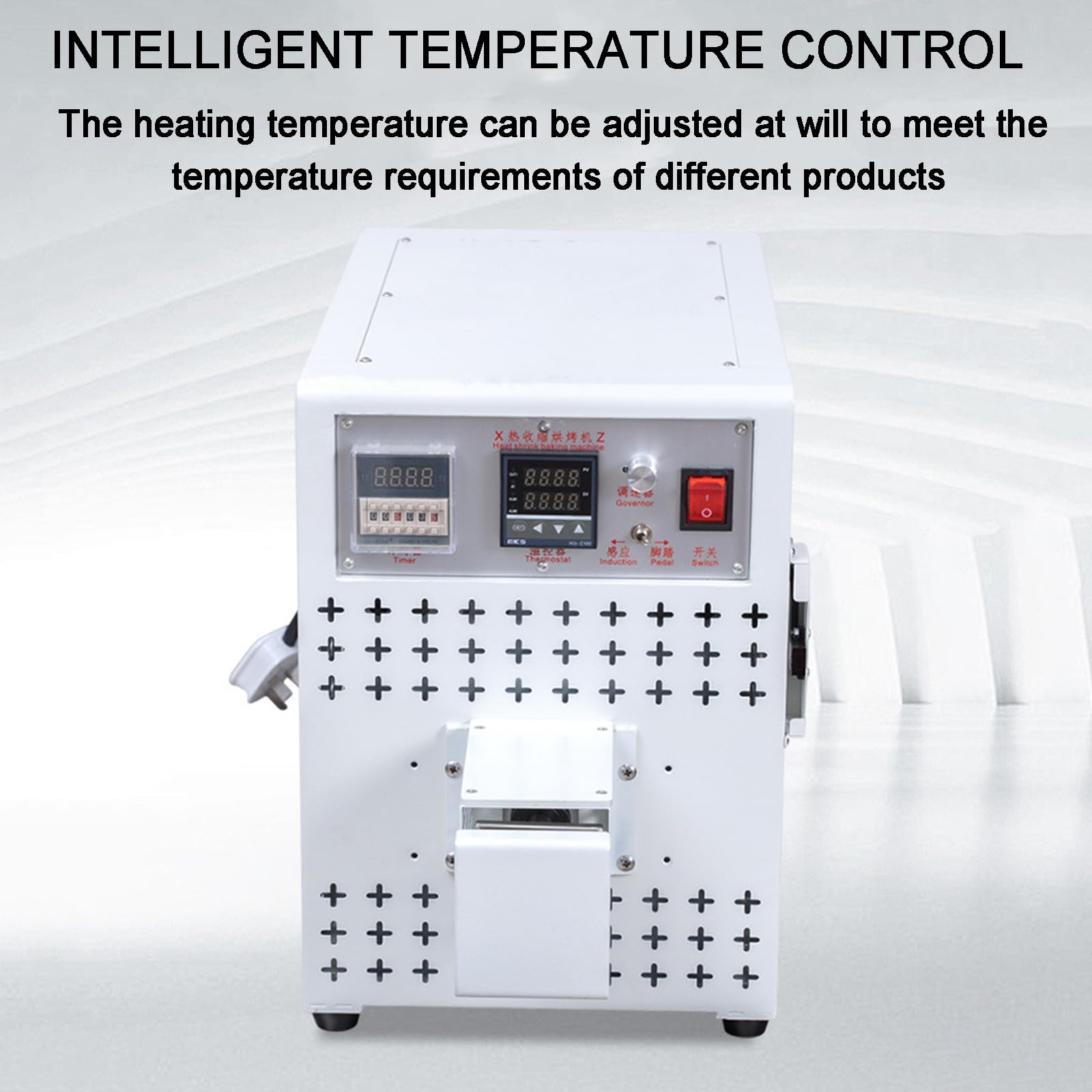 Pistolet na gorące powietrze z rurką termokurczliwą, inteligentna dmuchawa 0-30 mm, wylot typu L, kontrola temperatury 0-450°C, czasowe wyłączanie dla rur termokurczliwych