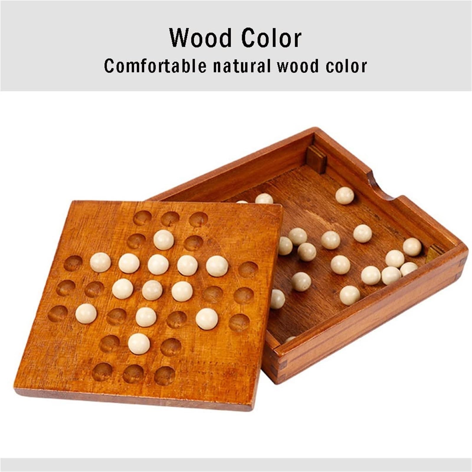 Schach Set Klassische Holzspiele for Reisen, Einzelspieler-Spiel, Kinderpuzzle, Indoor-Partyspiel Schachbrett