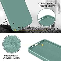Vista 2 de Telaso Funda para iPhone 13, silicona líquida de goma de gel suave para iPhone 13, funda delgada con forro de microfibra a prueba de golpes, fundas