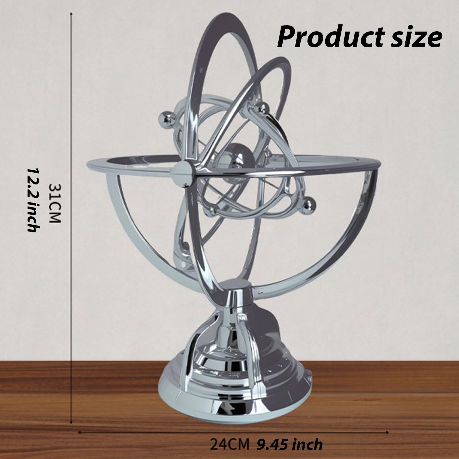 Juguete de Escritorio Científico, Adorno Electrónico Oscilante, Modelo de Planetario, PP, Adecuado para Mesa de Estudio en Casa, Plata, Individual