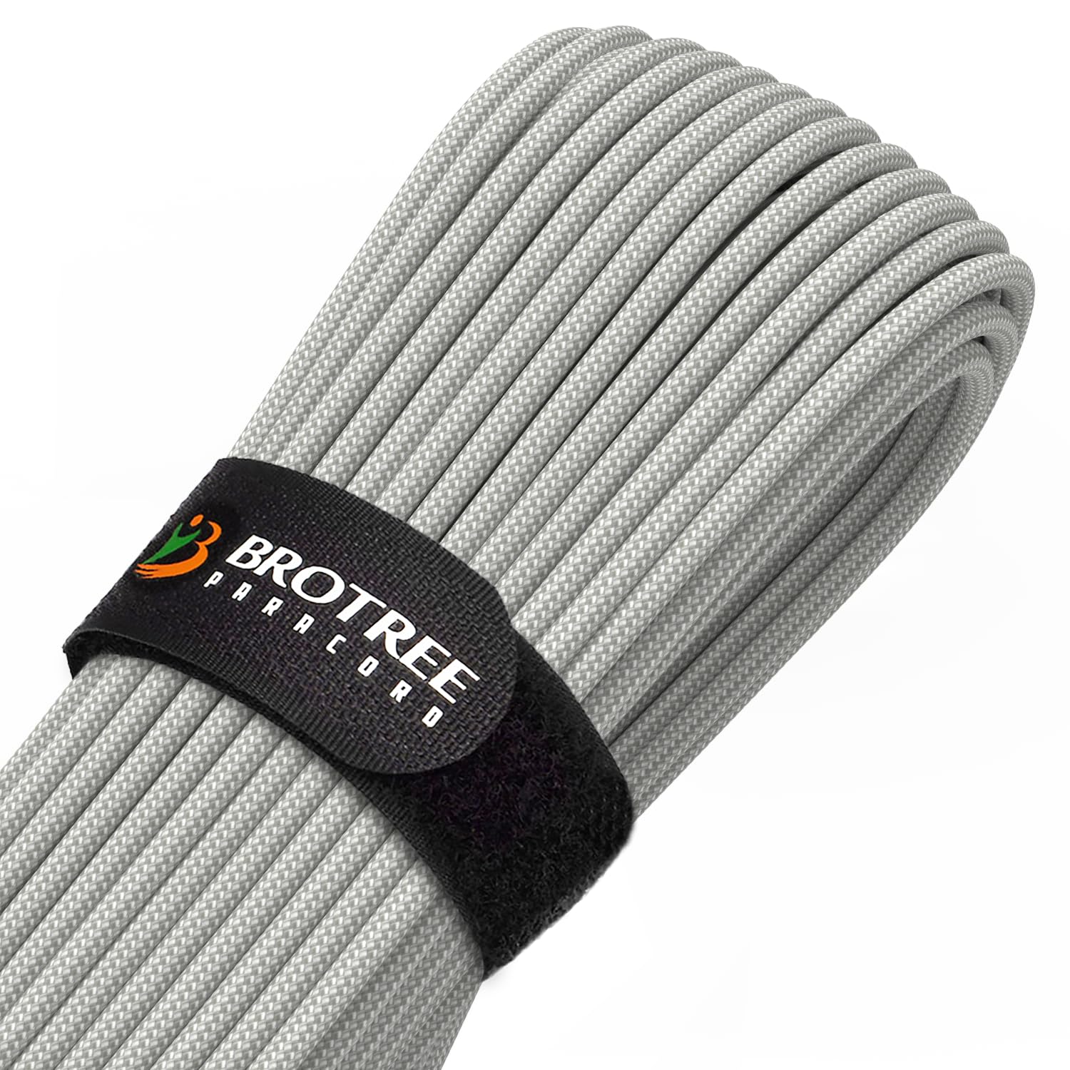 Brotree Paracord 4mm 30M 9 Strands 100% Nylon Rope Type 3 Parachute Cord for Outdoor, Bracelet, DIY - 280kg Breaking Load (Grey)