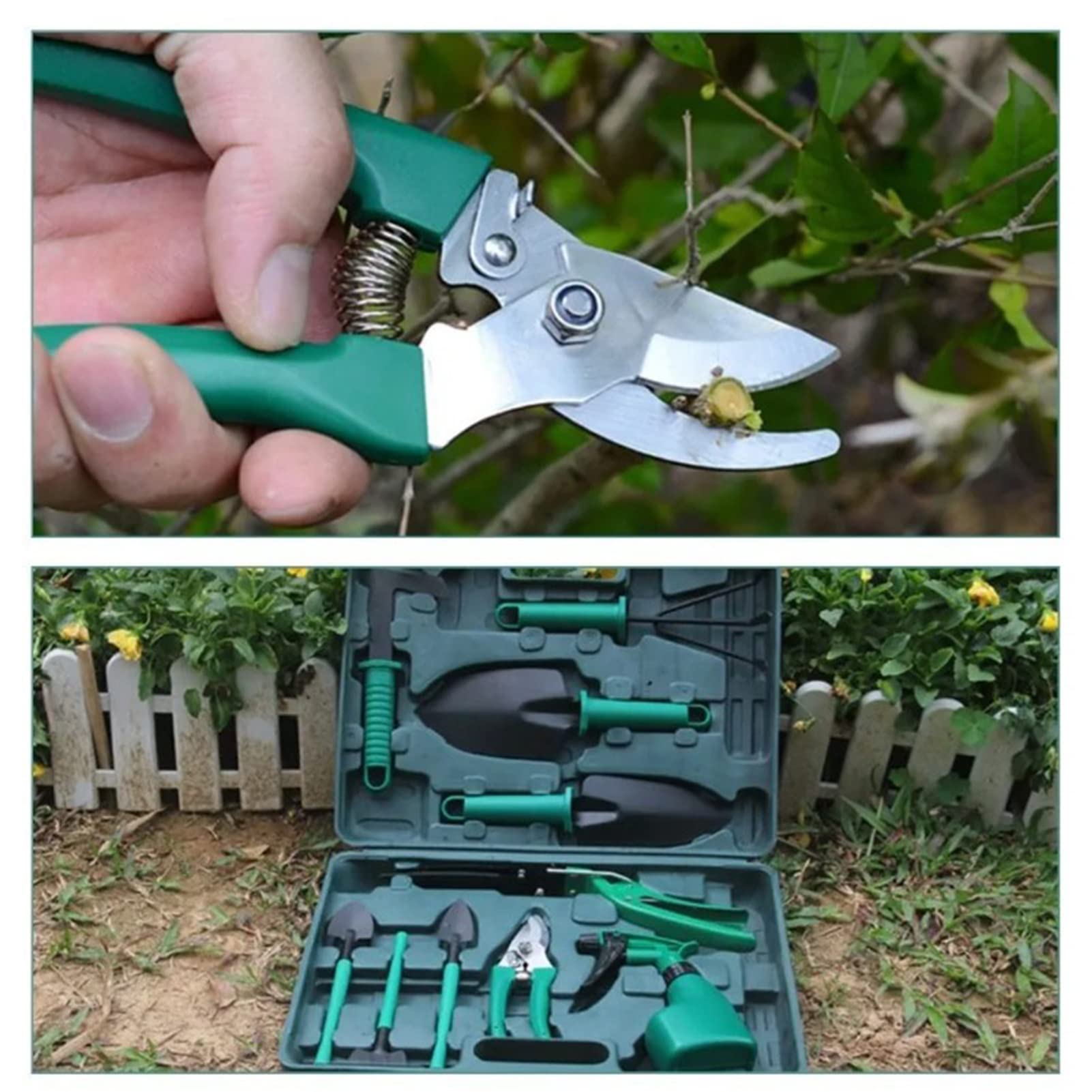 10 Piezas Conjunto de Herramientas de Jardín, Hierro Excelente Artesanía Práctico Conjunto de Herramientas de Jardín, Regalos de Mujer de Alta Resistencia con Caja de Almacenamiento, para Mujer