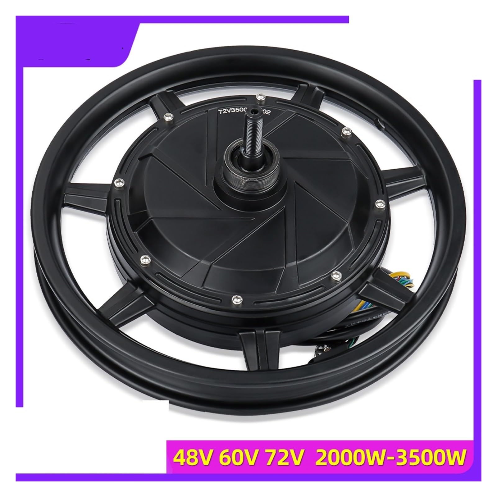 Motore Del Mozzo Della Bicicletta Elettrica Da 14 Pollici, Ruota 48V 60V 72V 1500W-3500W, 120KM/H, Monopattino Ad Alta Velocità Senza Spazzole 1200 Giri/min Motore Potente
