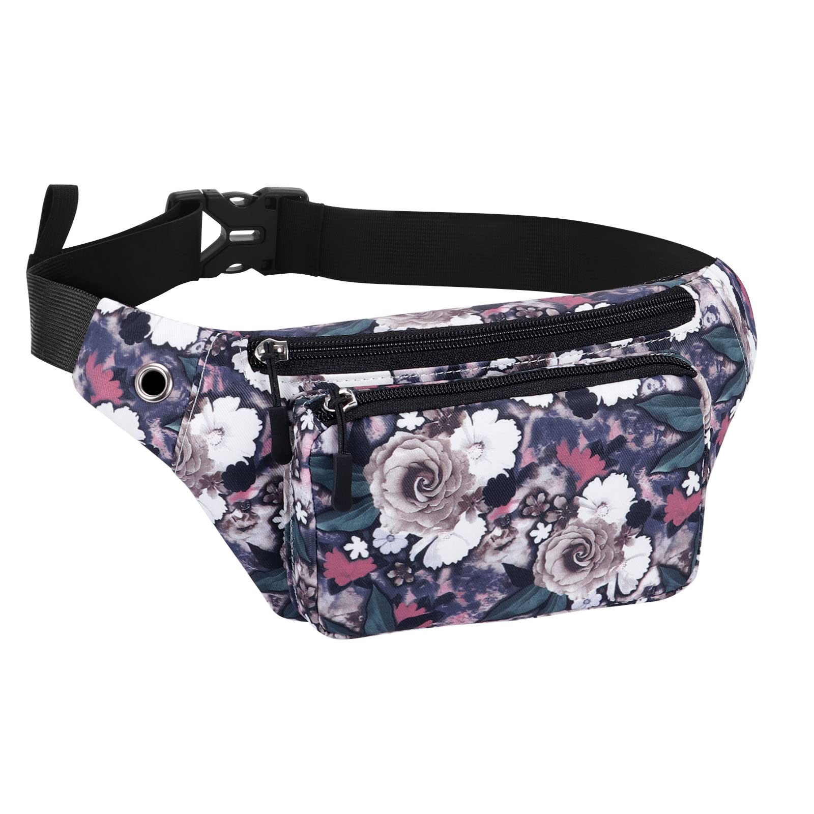 KAMO Fanny Pack, Waist Bag Sling Backpack Water Resistant Durable Polyester Small Waist Bag