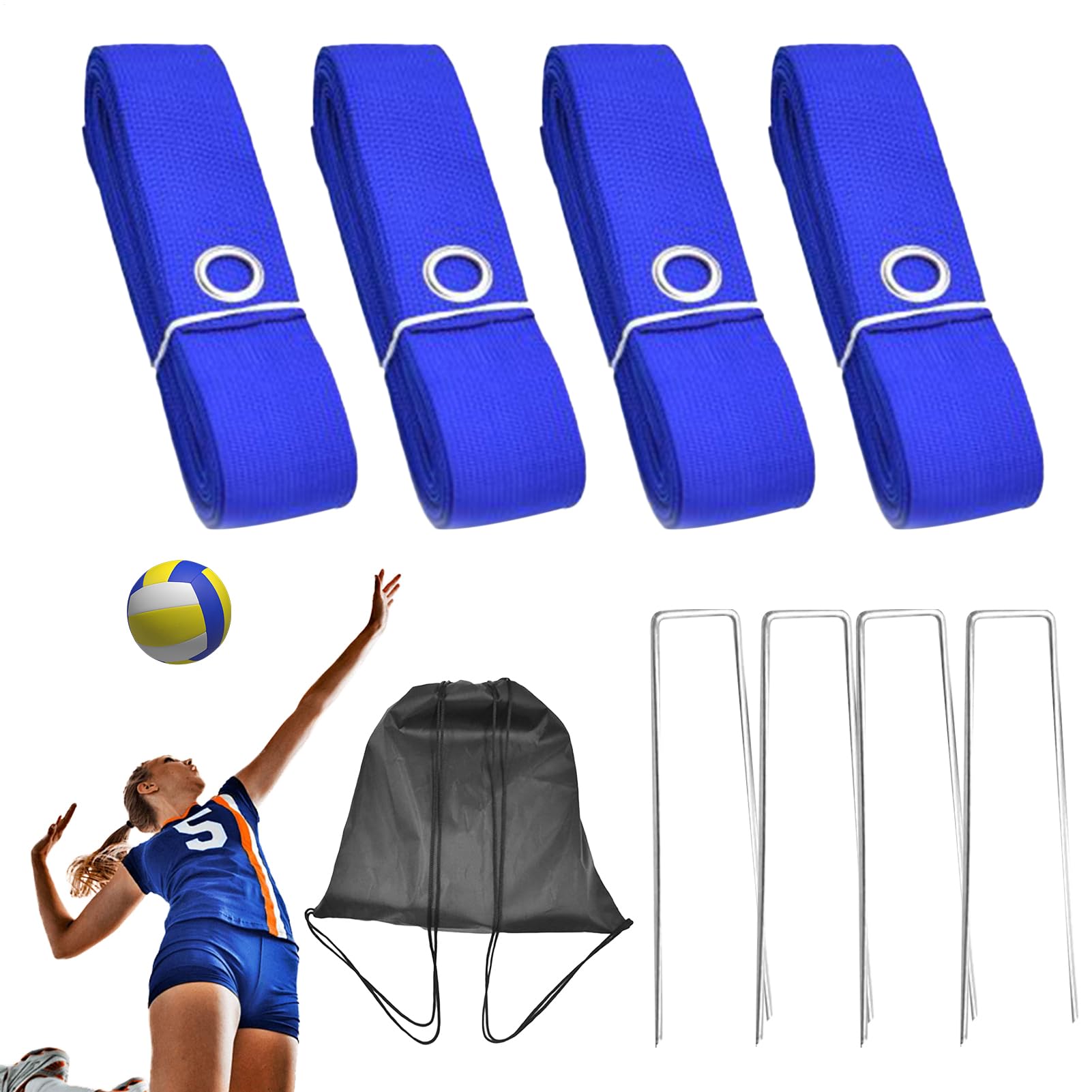 Linee da Beach Volley | Marcatura Terreno Pallavolo | Accessori Sportivi per Giardino, Allenamento, Spiaggia,
