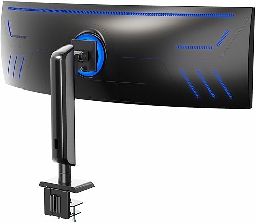 VIVO Soporte de escritorio para monitor ultraancho de aluminio resistente para pantallas de hasta 49 pulgadas, soporta 39.6 libras, soporte vertical