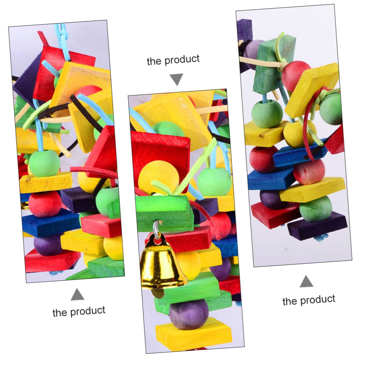 POPETPOP 3 STK Papageiennagespieße Papageienspielzeug Für Große Vögel Beißspielzeug Papageienspielzeug Aus Holz Vogel-papagei-blöcke Vögel Spielen Spielzeug Beissen Hölzern Das Seil Beißen
