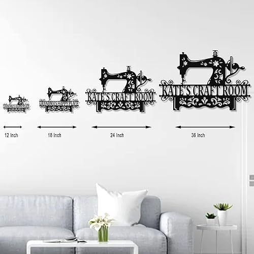 Miniatura 9 de Letrero de metal personalizado para máquina de coser, letrero de sala de coser personalizado, letrero de nombre, letrero de costura, letrero de