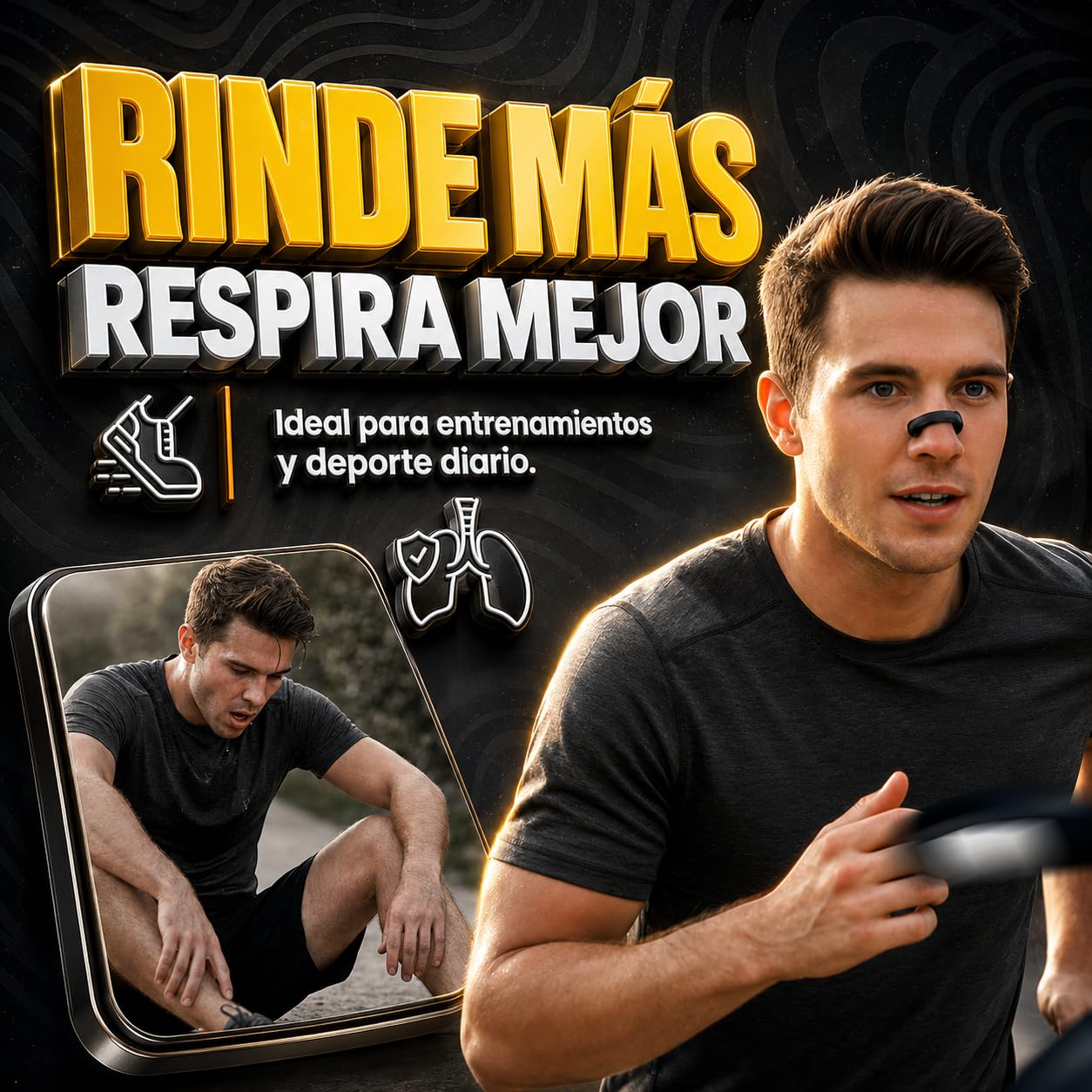 Tiras Nasales Magnéticas Premium - 4 Bandas Magnéticas + 60 Parches (Kit 30 Días) - Incluye Ebook Exclusivo - Tira Nasal Magnética para Respirar Mejor por la Nariz, Tiras Nariz Respirar