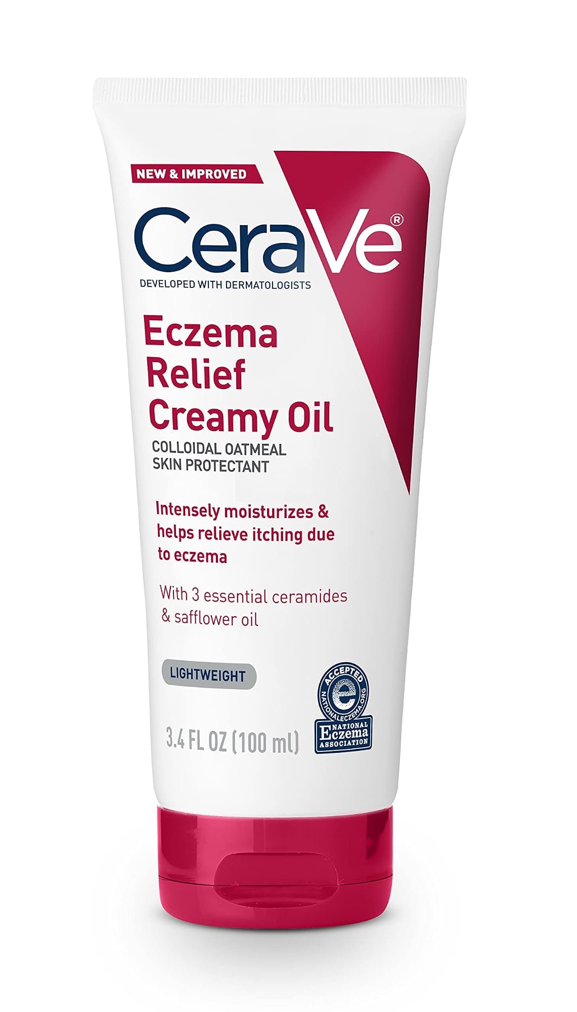 CeraVe Eczema Relief Creamy Body Oil, Body Cream & Lotion, 34oz