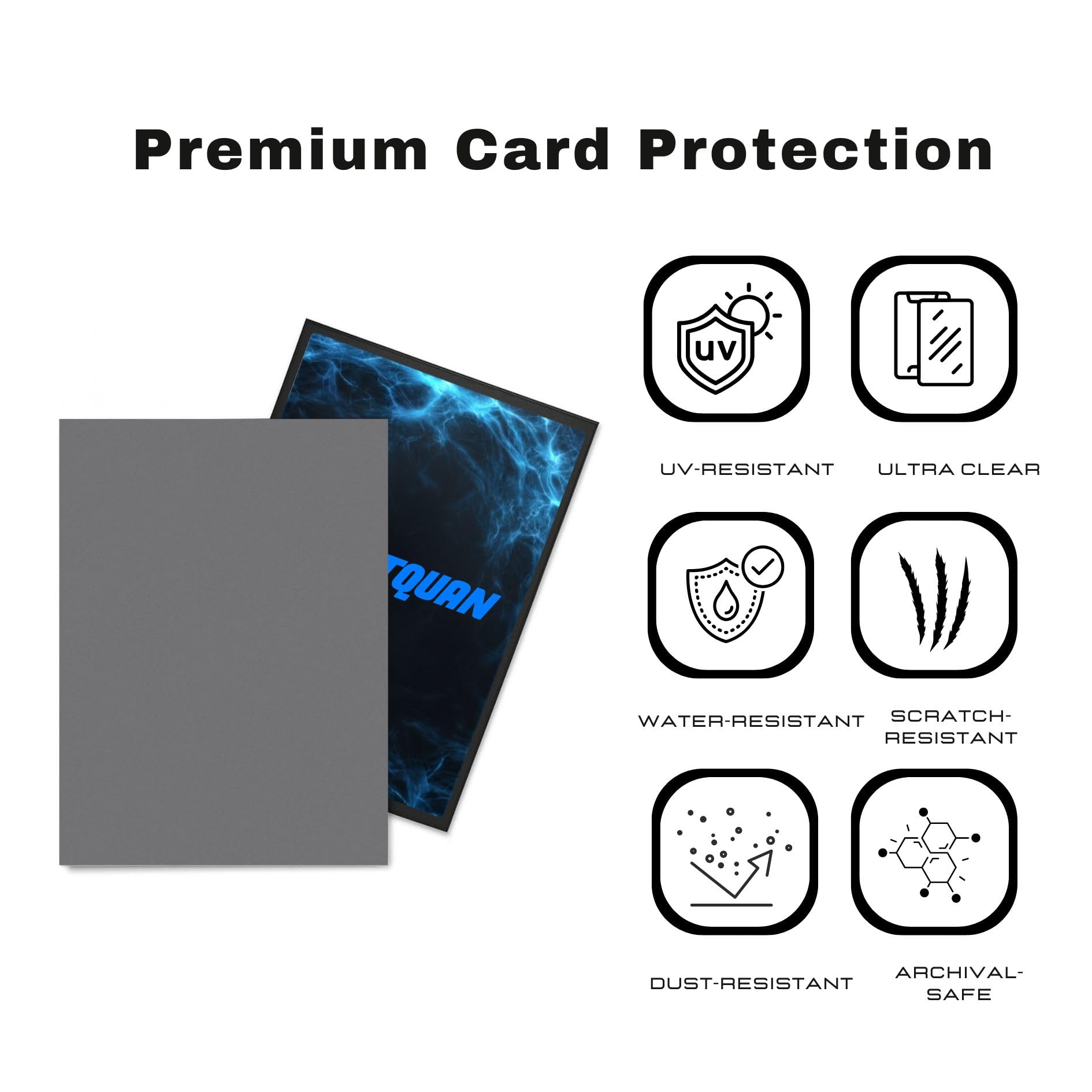 Matte Card Sleeves, 100 Pack Standard Size 66x91mm, Soft Touch, Anti-Glare Deck Protectors Compatible with Magic - Image 4