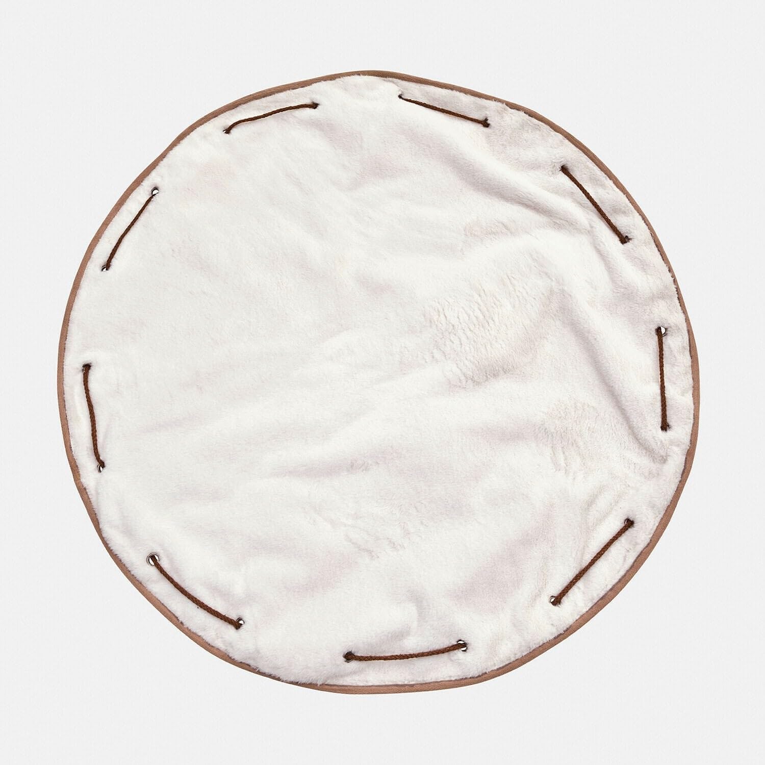 Loberon Haustiermatte Marnja - für Innen und Außen - Decke und Tragebeutel in Einem - Ruheplatz - Hundedecke - Haustierkollektion - Baumwolle - Polyester, Taupe/weiß | für Innen und Außen - Decke und Tragebeutel in Einem - Ruheplatz - Hundedecke - Haustie