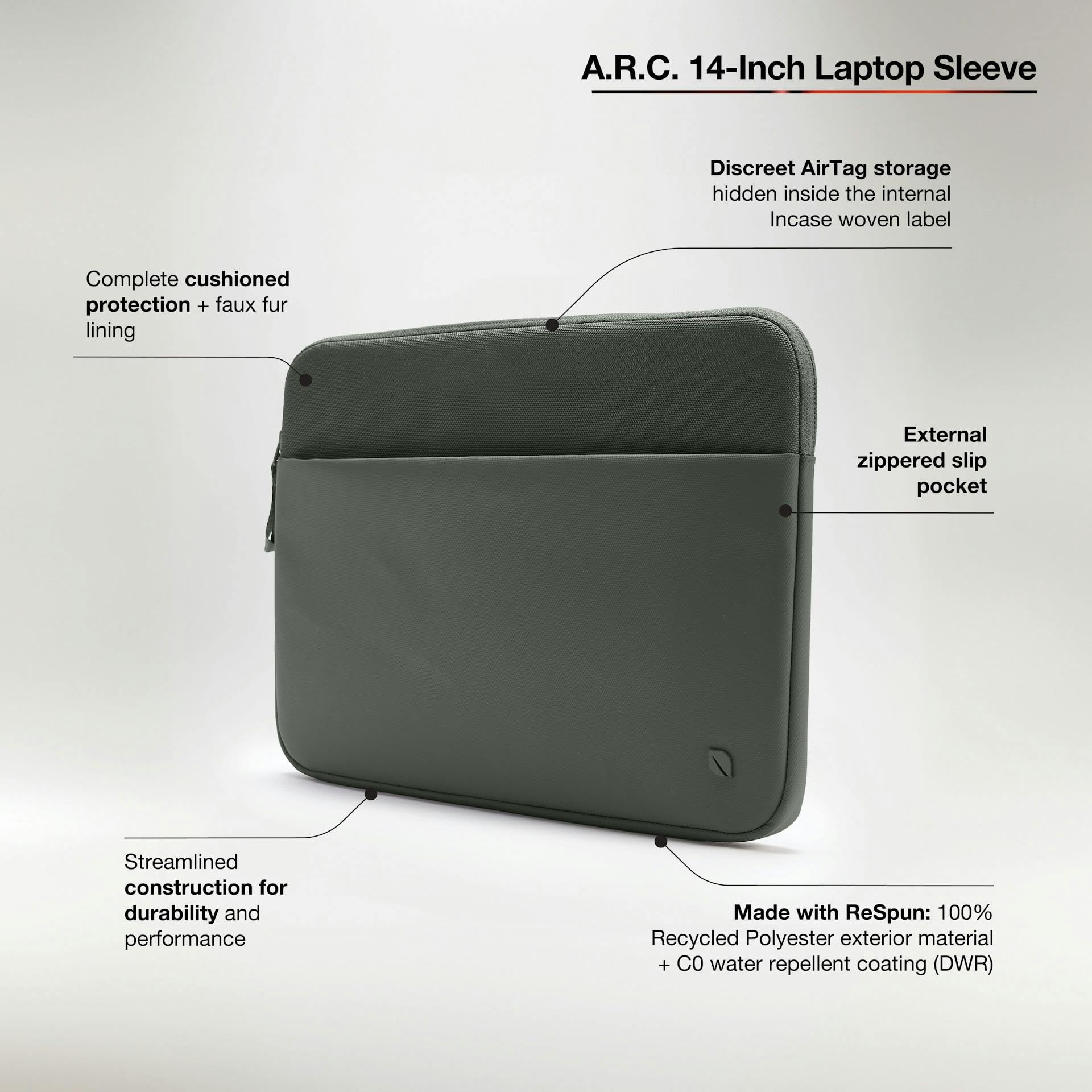 Incase A.R.C. Sleeve with ReSpun 100% Recycled Polyester - 13