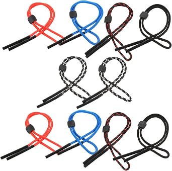 LIFKOME 10pcs Non- Glasses Strap for Swimming Adjustable -skid Chain More Comfortable Eyewear Holder for Outdoor Sports Activities