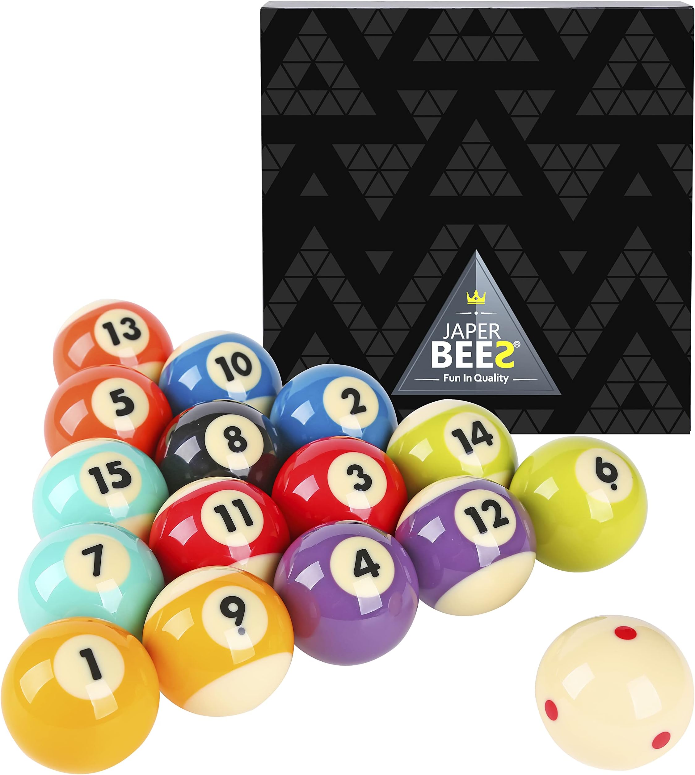 JAPER BEES Masters Billiard Ball/Pool Ball Set Regulation Size&Weight Resin Ball