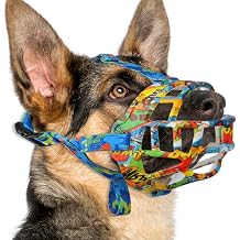 BARKLESS الكلب كمامة، سيليكون سلة كمامة للكلاب الصغيرة المتوسطة الكبيرة، غطاء الفم قفص لينة منع مضغ العض، السماح للشرب يلهث، مناسبة للراعي الألماني