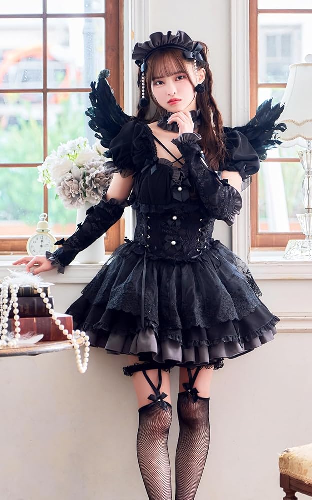 【Malymoon】ブラック天使コスプレ 羽付き フリル Amazon.co.jp: [Malymoon] コスプレ 天使 ホワイトデー エンジェル 羽