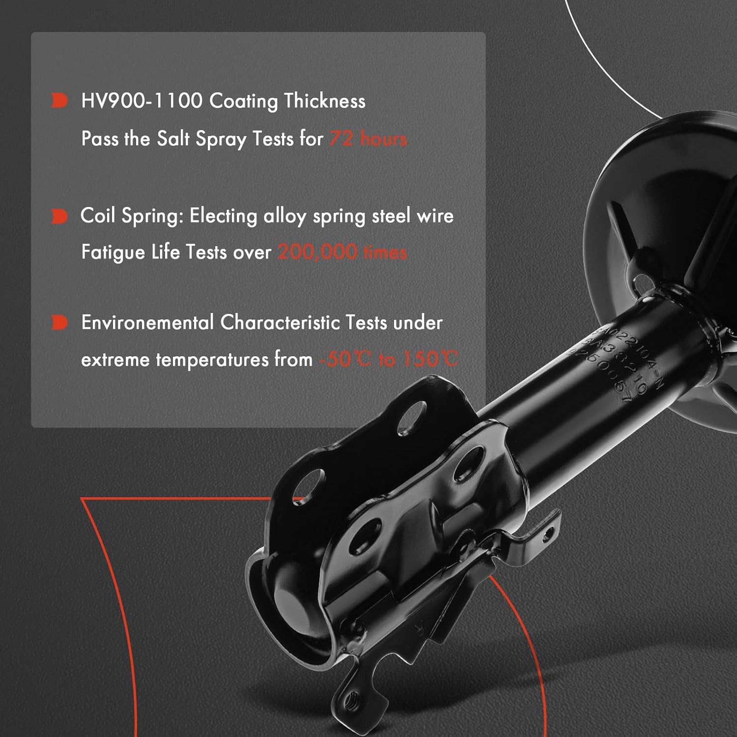 A-Premium Front Struts Compatible with Toyota Paseo 1996-1997, Tercel 1995-1999 - 2x Replacement Suspension Bare Strut Shock without Coil Spring