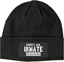 Kings Of NY County Jail Inmate 666 Halloween Costume Winter Knit Adult Beanie Hat for Men and Women