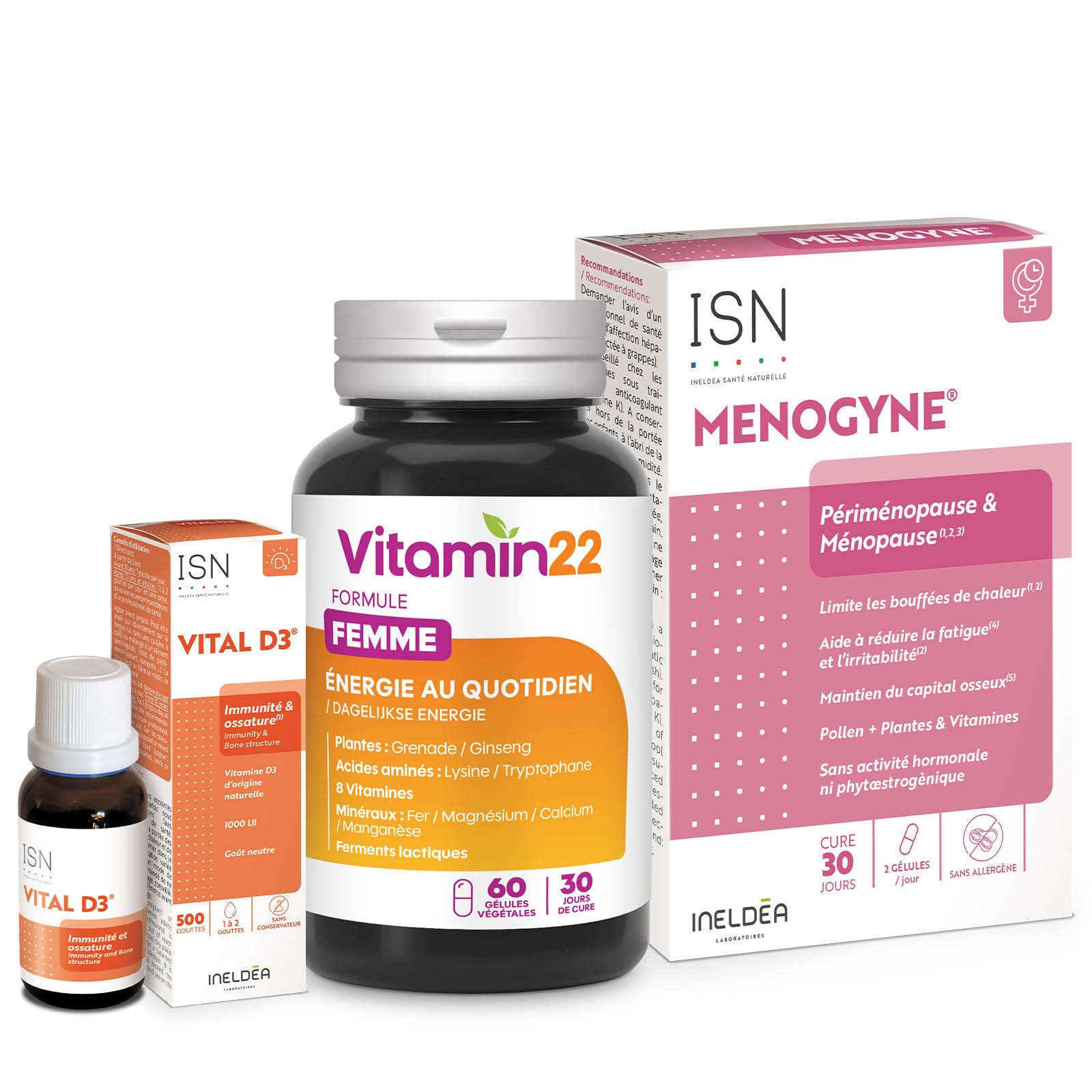 Pack Femme Active & Énergie - Ménopause, D3 & vitamines