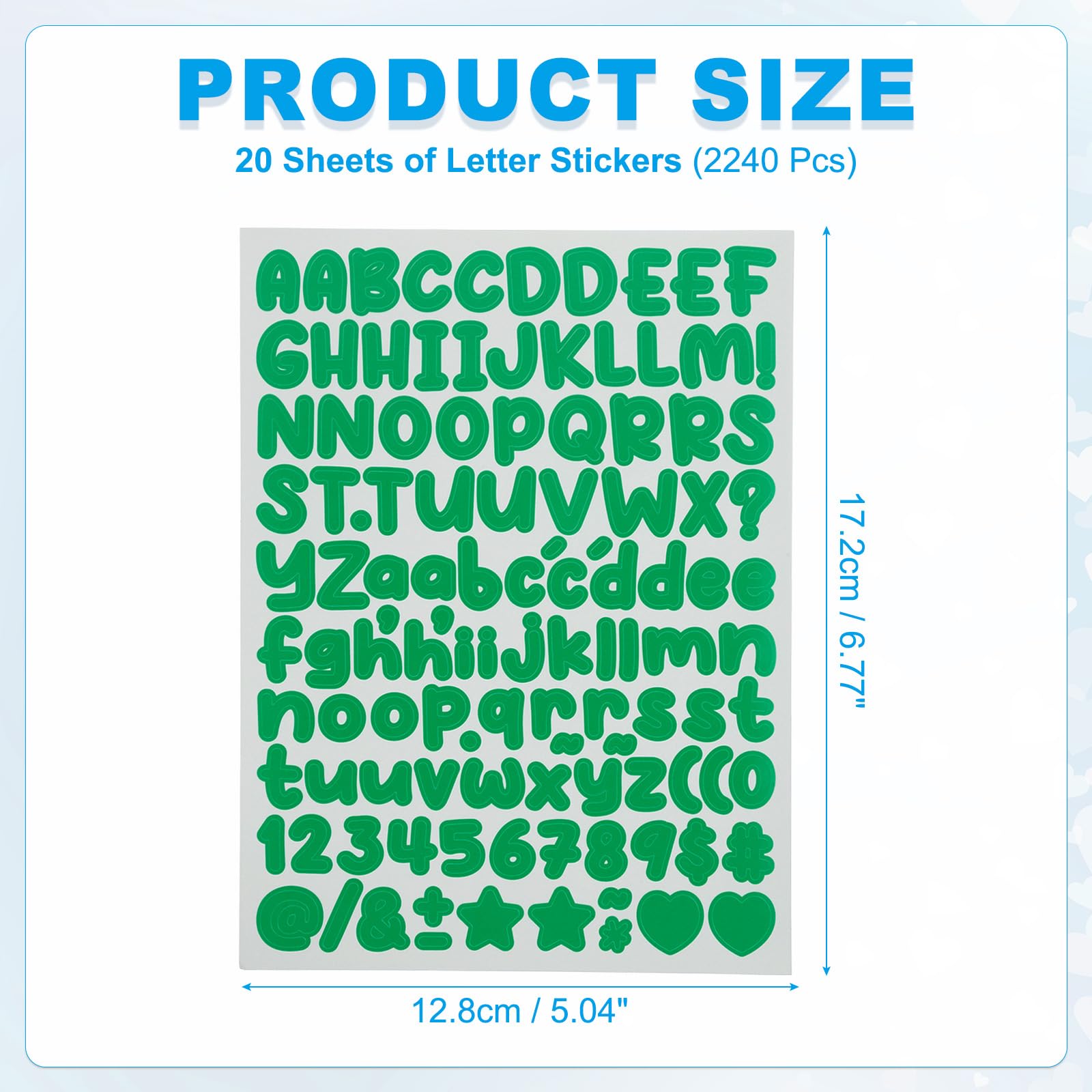 PATIKIL 20 Sheets Letter Stickers - Image 2
