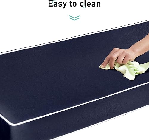 Miniatura 6 de PNP FKJP Funda de cojín de banco para exteriores de 48 x 18 x 3 pulgadas, resistente a la intemperie, funda de cojín de asiento de ventana, funda de