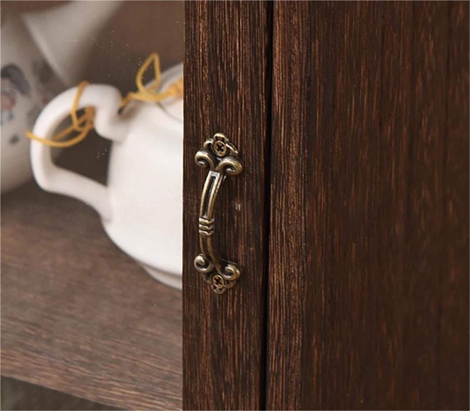 Joyero Viaje Gabinete De Papelería Para Cosméticos, Madera Maciza, A Prueba Polvo, Diseño Doble Enrollable, Tetera, Juego Té Escritorio, Almacenamiento Joyeros