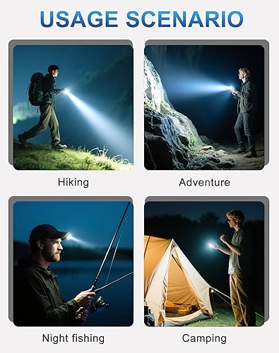 Miniatura 8 de Linterna EDC de 1200 lúmenes, linterna pequeña LED ultrafina de forma plana tipo C recargable, mini linternas IPX4 impermeable, clip de bolsillo,