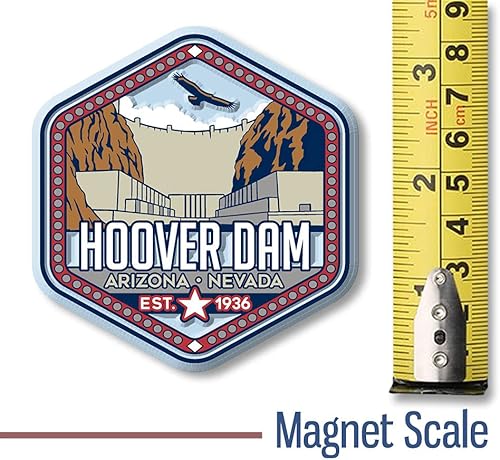 Miniatura 2 de Imán Hoover Dam de Classic Magnets, 2.9 x 3.1 pulgadas, recuerdos coleccionables fabricados en los Estados Unidos