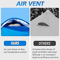 Vista 8 de WEIZE Tienda de campaña desplegable de 10 x 10 pies, configuración a presión de 1 botón, refugio portátil instantáneo, altura ajustable, bolsa