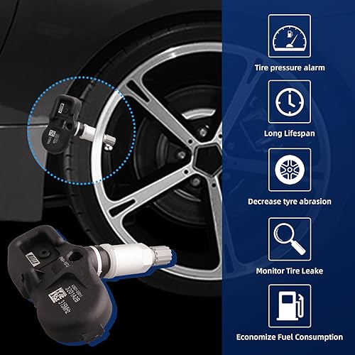 Miniatura 3 de MACAX 4 unidades TPMS Sensor de sistema de monitoreo de presión de neumáticos 315 MHz OBD Re-Learn Adaptación compatible con Toyota Scion Pontiac