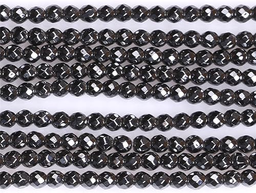 Miniatura 11 de JOE FOREMAN Cuentas de hematita negra de 0.157 in para hacer joyas, piedras preciosas naturales semipreciosas, redondas de 15 pulgadas