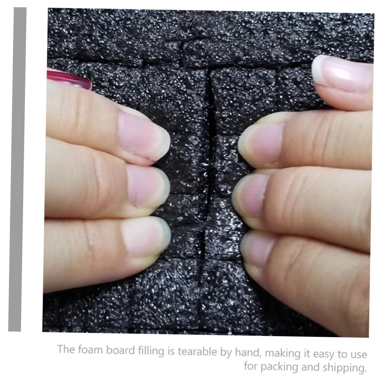 Gadpiparty Revestimientos de Envoltura de Espuma Pe Negra, Insertos de Embalaje 2 Piezas, Protección para Artículos Durante Envío y Manipulación, Fácilmente Rasgable a Mano