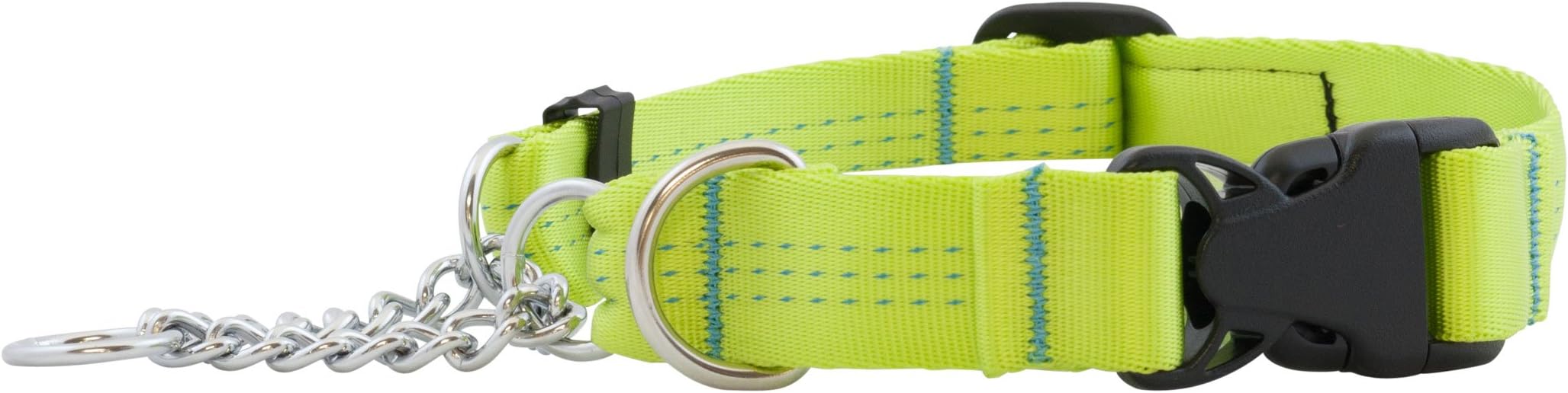 Technika 1-Inch Quick Release Martingale Dog Collar, Large, Lime