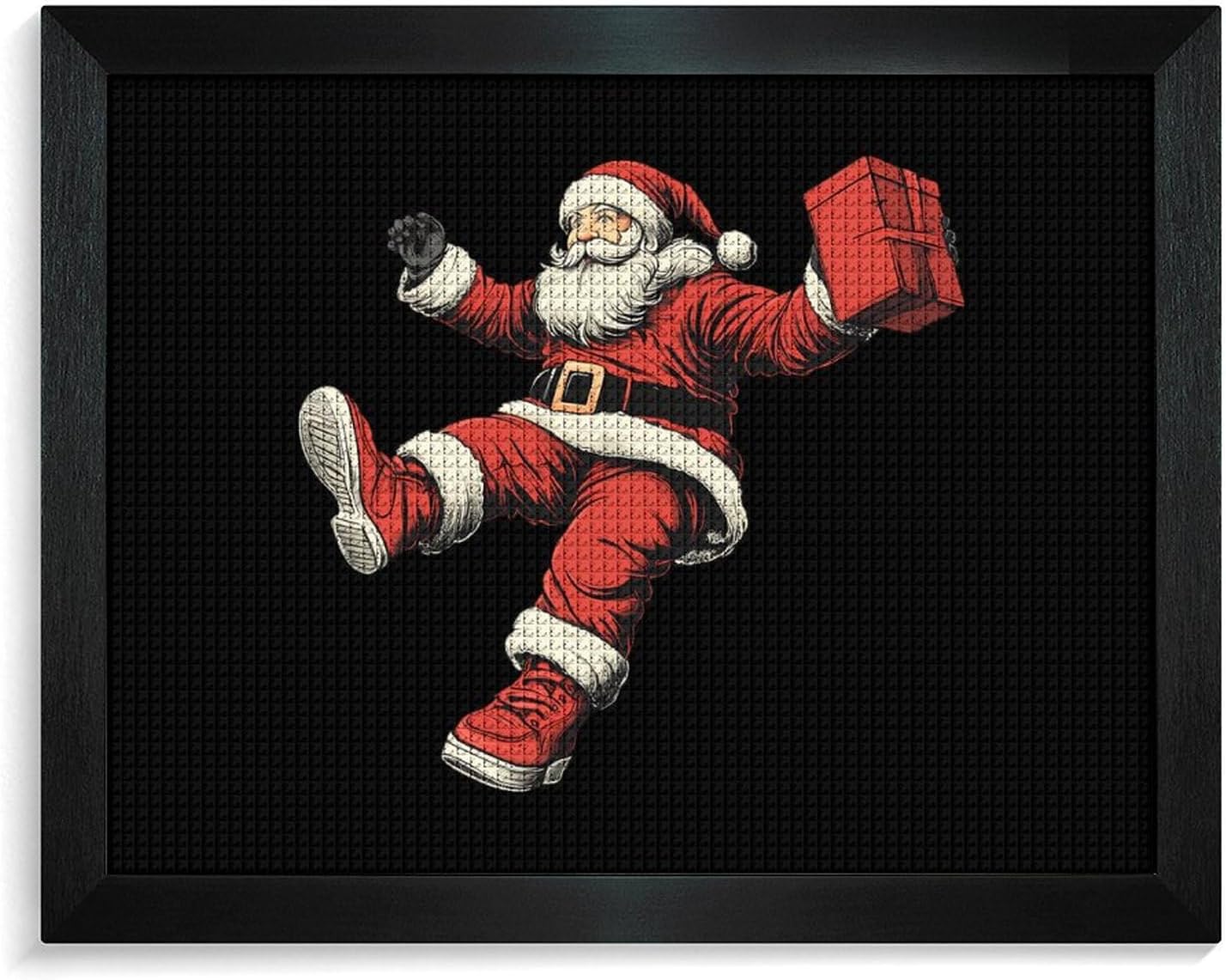 Christmas Santa Giving Gifts Printed Diamond 5D Painting Kits DIY Full Drill Crafts for Home Wall Decor 16x20 Inch Blackwood 50 * 40cm