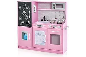 HONEY JOY Pink Kids Kitchen Playset