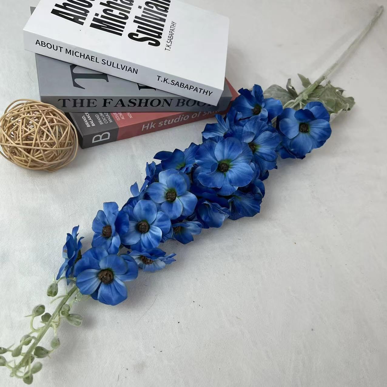 Amazon.com: Fqueelvys 42'' Long Stem Blue Delphinium Artificial