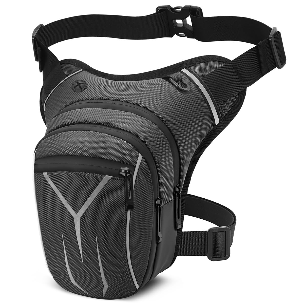 VOBUKE Marsupio da Gamba per Moto Impermeabile Tattico Borsa da Gamba Marsupio Sportivo Cosciale Uomo Donna con Riflettente per Viaggio Campeggio Trekking Cyling Outdoor