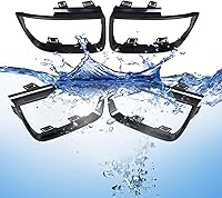 Vista 7 de WFLNHB Juego de 4 cubiertas de bisel de luz trasera de repuesto para Chevy Camaro LT LS SS 2010-2013 biseles negros brillantes para el lado