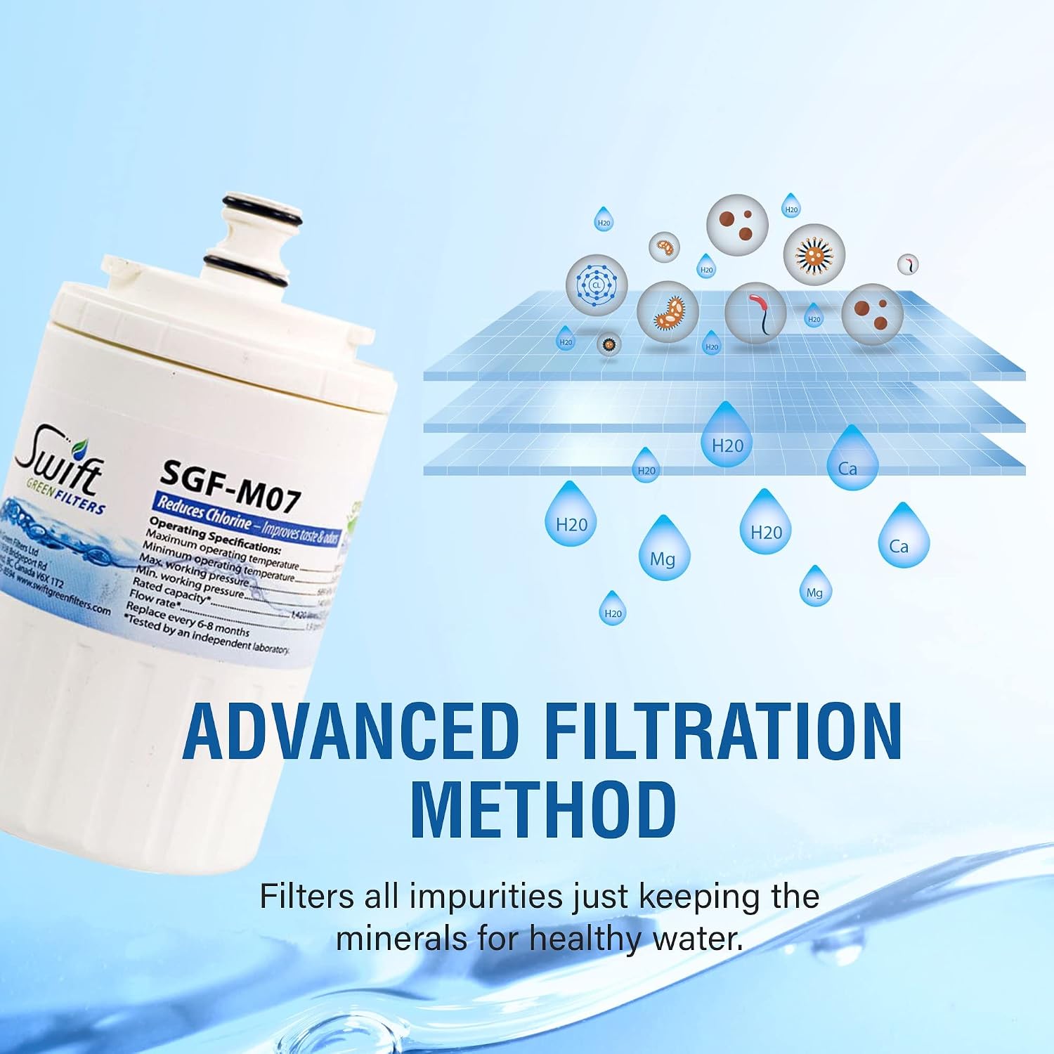 Swift Green Filters SGF-M07 Compatible for UKF7003,UKF7001,EDR7D1,Filter 7 Refrigerator water Filter (1 Pack),Made in USA