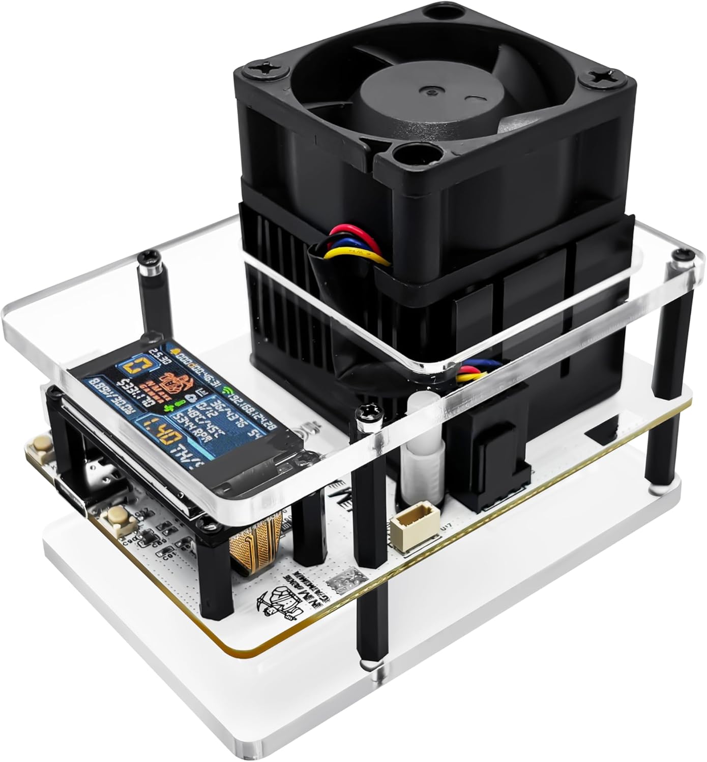 Heltec Gamma Crypto Miner 1.2TH/s 20W Bitcoin Miner BM1370 ASIC Chip Bitcoin Lottery Miner Wi-Fi Bluetooth Solo Bitcoin Miner, Power Supply & Stand