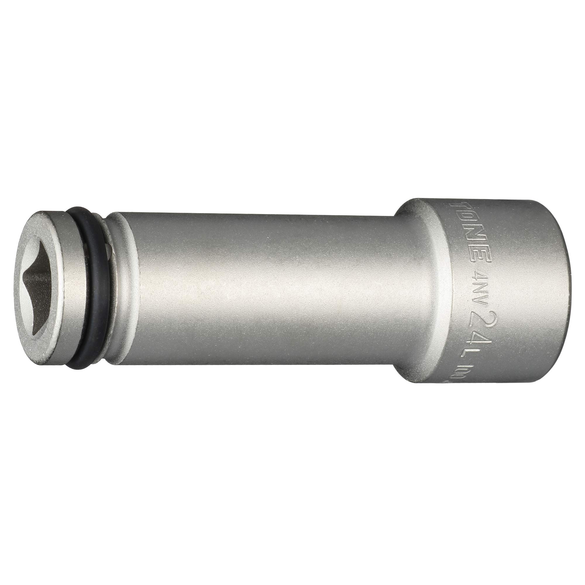 TONE 4NV-24L100 Ultra Long Socket for Impacts, 0.5 inch (12.7 mm) Insertion Angle (1/2 mm), Double Side Width 0.9 inches (24 mm)