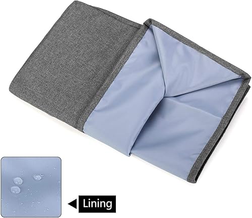 Miniatura 5 de Yarwo Cubierta antipolvo para máquina de coser con asa superior y bolsillos, compatible con Brother, Singer y la mayoría de máquinas de coser