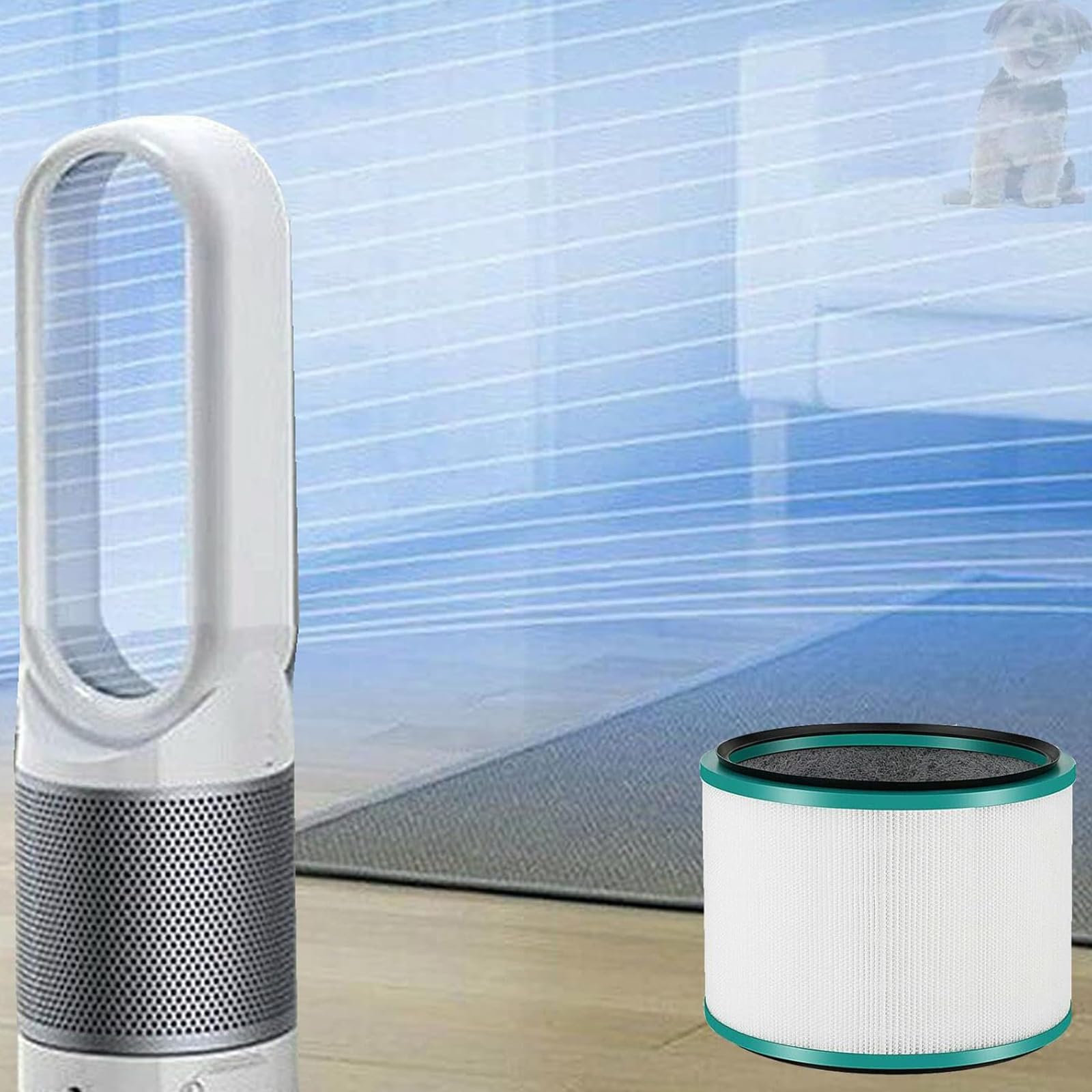 SPARES2GO Filtro Hepa compatible con Dyson DP01 DP03 HP00 HP02 Pure Cool Fan Purificador de Aire