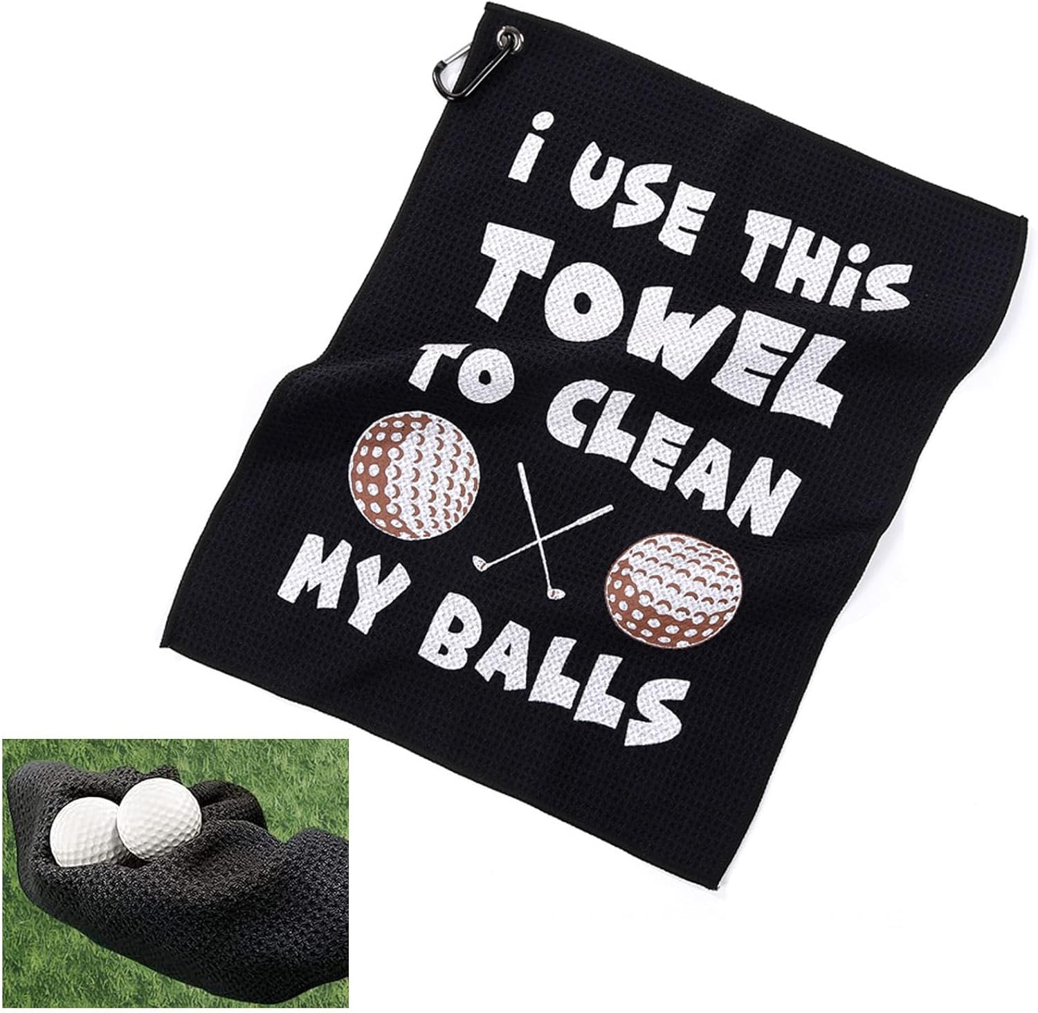 LEFSDVF Golf Towel, Golf Ball Washer Pocket Pouch, Golf Gifts for Men