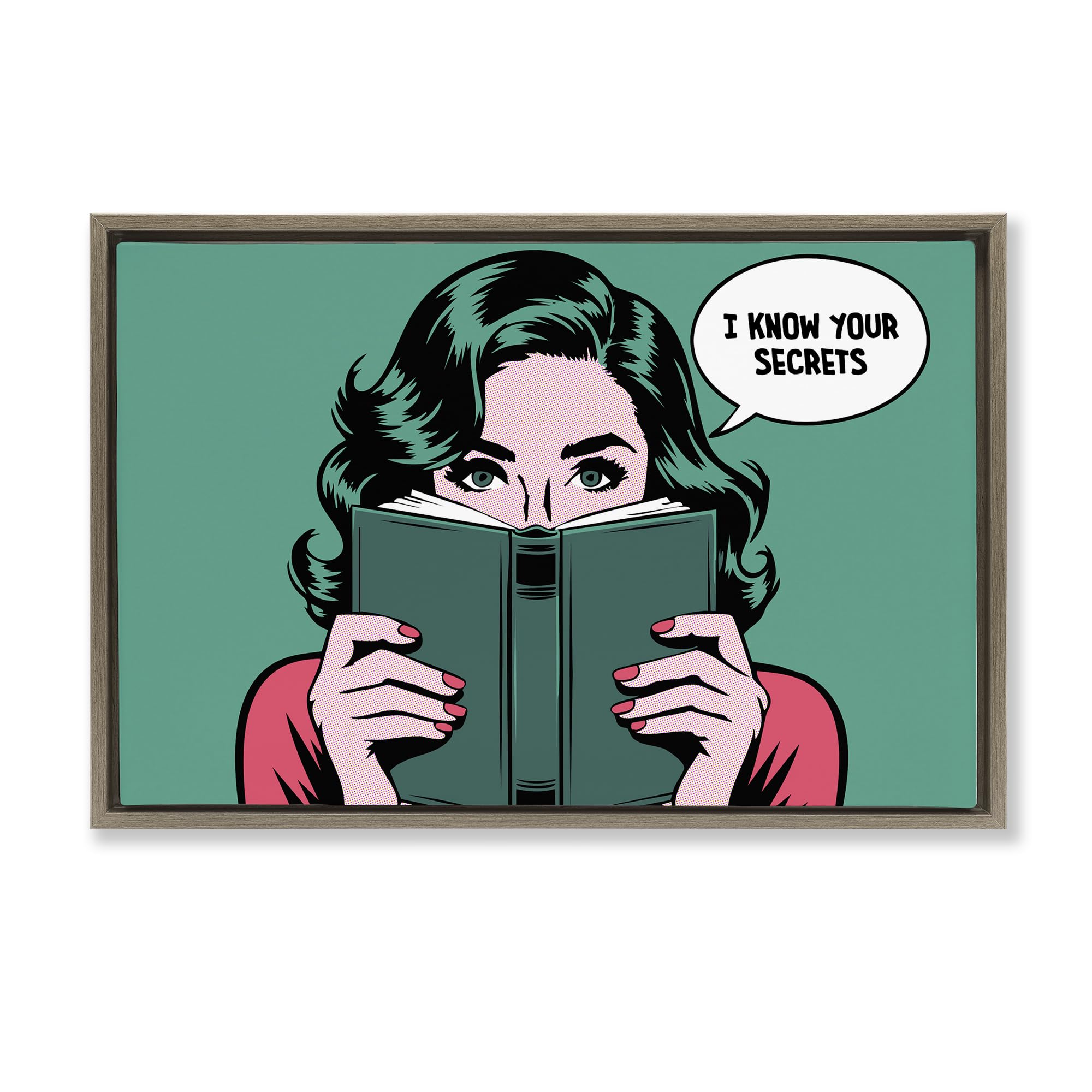 Stupell Industries Montalcino Elm (Textured) 'Know Your Secrets'| Floating Frame Canvas Art