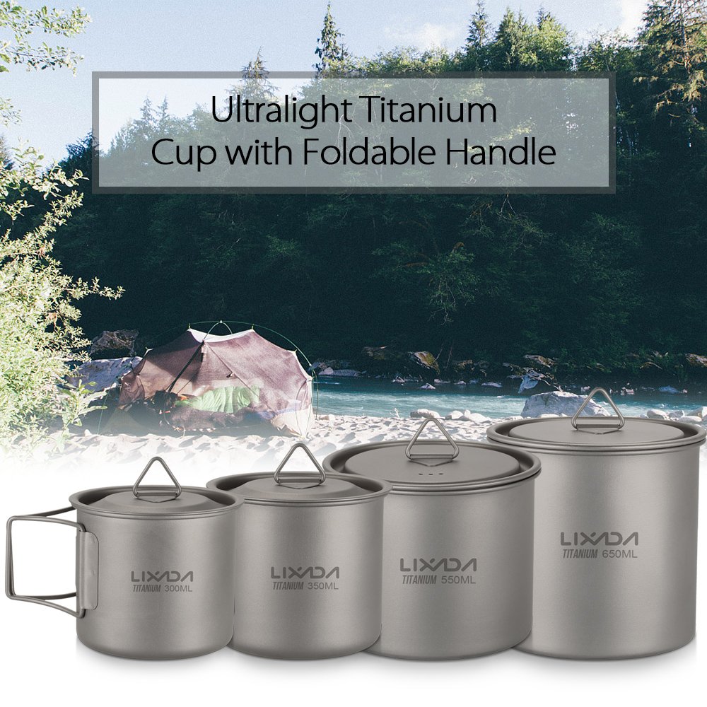 LIXADA チタンクッカー 550ml Amazon.co.jp: Lixada チタンカップ チタンシングルマグ 調理器具