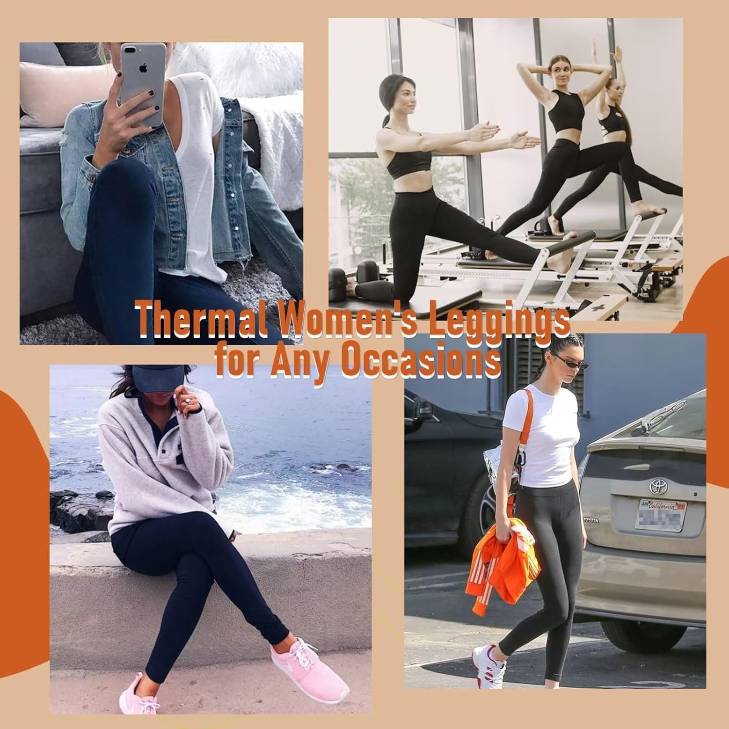 HIGHDAYS 3 Pack Leggings with Pocktes for Women - High Waist Tummy Control Soft Women's Yoga Pants for Workout Running Small-Medium Black /Black /Black